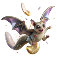 magnificent modern Sugar Glider Gliding Through Air Isolated with Membrane Wings genuine png