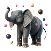 magnificent vintage Sumatran Elephant Silhouette Cutout with Dark Background authentic png