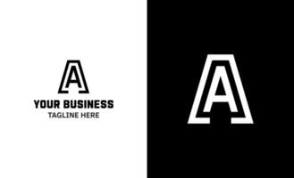 Letter A minimal logo. Icon mark design template vector