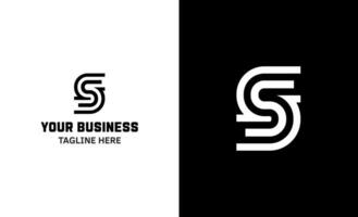Letter S minimal logo. Icon mark design template vector