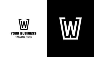 Letter W minimal logo. Icon mark design template vector