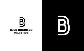 Letter B minimal logo. Icon mark design template vector