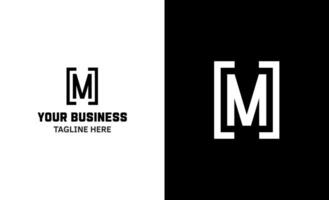 Letter M minimal logo. Icon mark design template vector