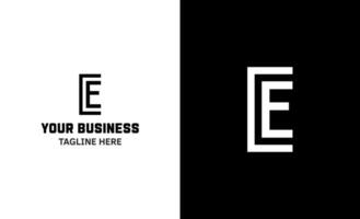 Letter E minimal logo. Icon mark design template vector