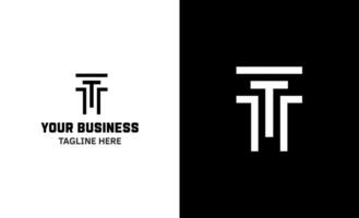 Letter T minimal logo. Icon mark design template vector