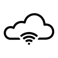 Cloud Computing Network Wifi Digital Marketing Business Icon vector