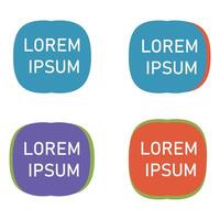 A set of colorful sticker labels features business design elements like sale badges and speech bubbles vector