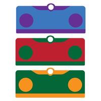 Colorful banner design set with abstract elements for web vector