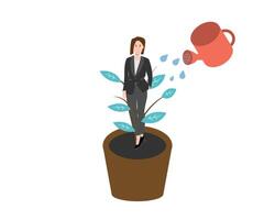 learning and development for employee for career growth development vector
