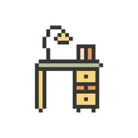 work desk pixel vector