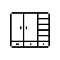 cupboard outline retro vector