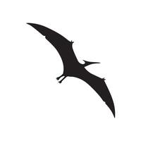 Pterodactyls Soaring Through the Sky Silhouette vector