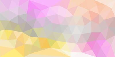 Colorful pastel polygon background featuring pink, yellow, and lavender tones in a soft low poly design. Great for creative, decorative, or digital media use. vector