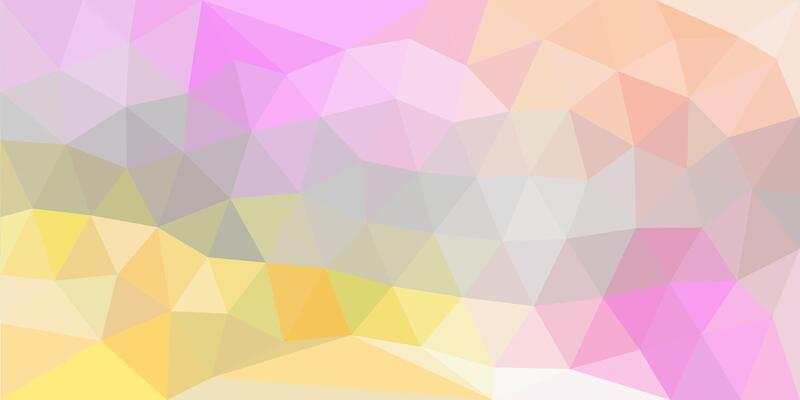 Colorful pastel polygon background featuring pink, yellow, and lavender tones in a soft low poly design. Great for creative, decorative, or digital media use.
