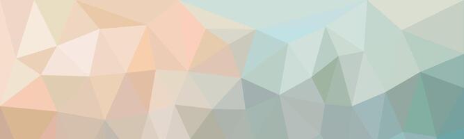 Soft pastel polygon background with a low poly design blending peach, beige, blue, and green tones. Ideal for modern design, presentations, or web use. vector