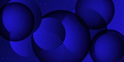 Abstract dark blue geometric circle 3D background. Modern concept pattern design with shadow. Eps10 vector