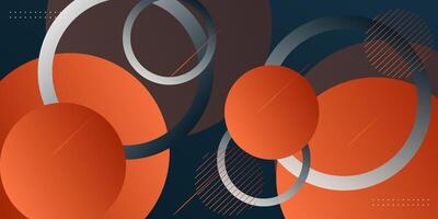 Abstract blue and orange circle background. Overlapping circle shape pattern background. Eps10 vector