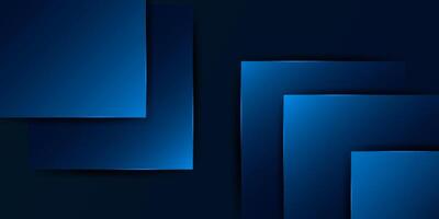 Simple abstract curved square blue background with shadow overlapping shapes. Colorful blue design with simple pattern. Eps10 vector