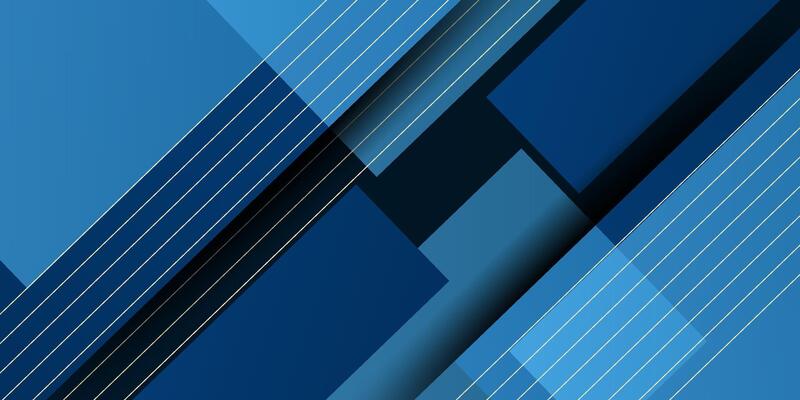 Abstract blue 3D overlapping background. Simple square themed blue background. Modern paper cut design. Eps10