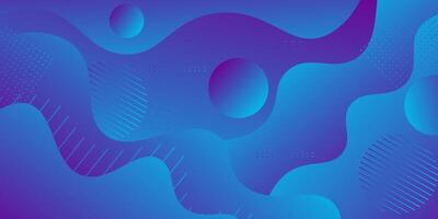 Blue gradient wave background with geometric circle shape elements. Colorful blue wave design. Simple elegant concept. eps10 vector
