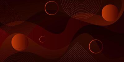 Abstract wave fluid dark orange background. Colorful background with wave pattern. vector