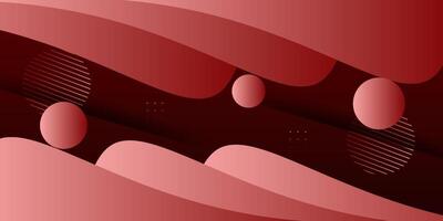 Red abstract overlapping background. Curved shapes on dark color geometric design pattern. Modern futuristic overlapping paper cut background. eps10 vector