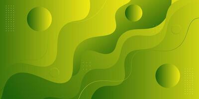 Bright and Simple Modern Abstract Background with Green Color Wavy Design. Eps10 vector