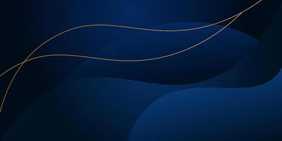 Modern Simple Dark Abstract Background with Blue Color Wavy Design. Eps10 vector