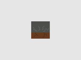 a stark division between a dark gray upper section and a brown lower section vector