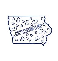 Illinois map state with soybean pattern perfect for print, apparel, etc vector