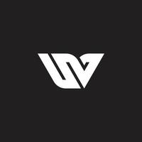 letters uv stripes connect linked simple logo vector