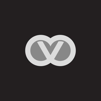 letter v simple cloud geometric line logo