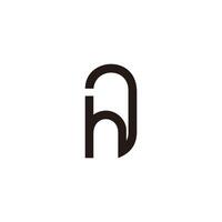 letter hd abstract linked loop simple logo vector