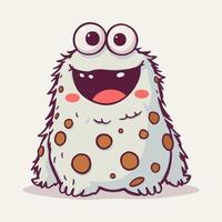 A cartoon monster with big eyes and a smile vector