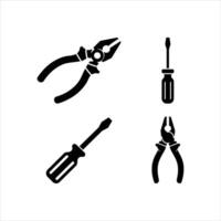 Pliers and Screwdriver Graphics, Essential Tools vector