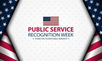 Public Service Recognition Week Banner Background Illustration vector