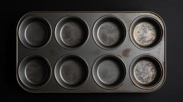 Cookie Sheet Tailored for Baking Twelve Muffins photo