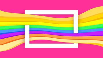 white border frame on pink and colorful graphic background, paper white frame on colorful modern ad for banner web, border frames for decoration backdrop fashionable, colorful wall with frames blank vector