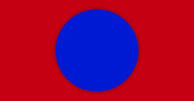 simple circle blue on red background for banner, copy space, paper circle blue color and red for background vector
