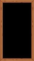 blackboard wooden frame for copy space text, chalkboard frame blank for menu restaurant, empty black write board vector
