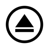 eject icon, eject symbol in circle shape, eject icon for graphic media. vector
