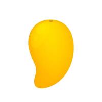 mango ripe fruit simple isolated on white background, yellow mango cartoon for clip art, illustration mango for icon vector