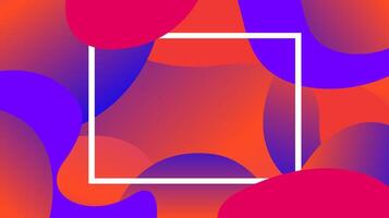 colorful free form shapes gradient and white frame, simple blob geometry wave flat lay, future geometric wavy purple modern, free form fluid fashionable, minimal gradients disco light sparkle color vector