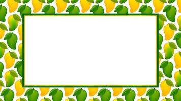 mango fruit frame for copy space, banner frame with mango for background, mango pattern yellow green for banner advertisement, mango fruit ripe and raw pattern for text ad vector