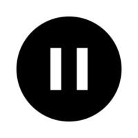 pause icons, pause symbol in circle shape, pause for graphic media vector