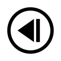 back icon, step backward next icon, media control skip symbol vector