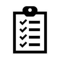 check list for icon, checklist task or clipboard for schedule symbol vector