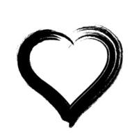 scribble heart shape sketch black color, hand drawn heart symbol isolated on white, heart shape in paint stripe brush stroke vector