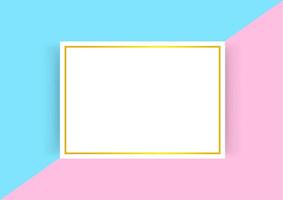 certificate template with gold frame on pibk blue background vector