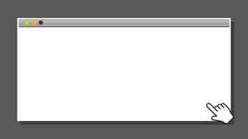 window form blank on grey for banner background, template window frame, copy space, mock-up display social for user website interface vector